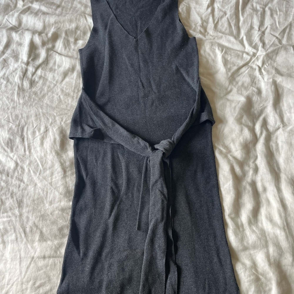 Gray Women's Sleeveless Sweater Dress